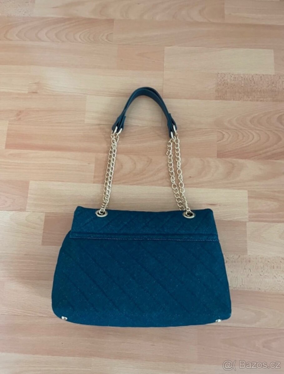 Džínová kabelka se zlatými detaily - 3