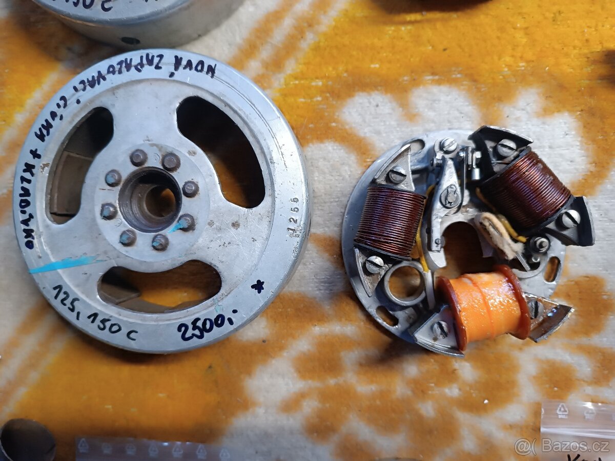 Jawa 250 díly,čz 125,150 válec,zapalování,koleno, štít,kladi - 3