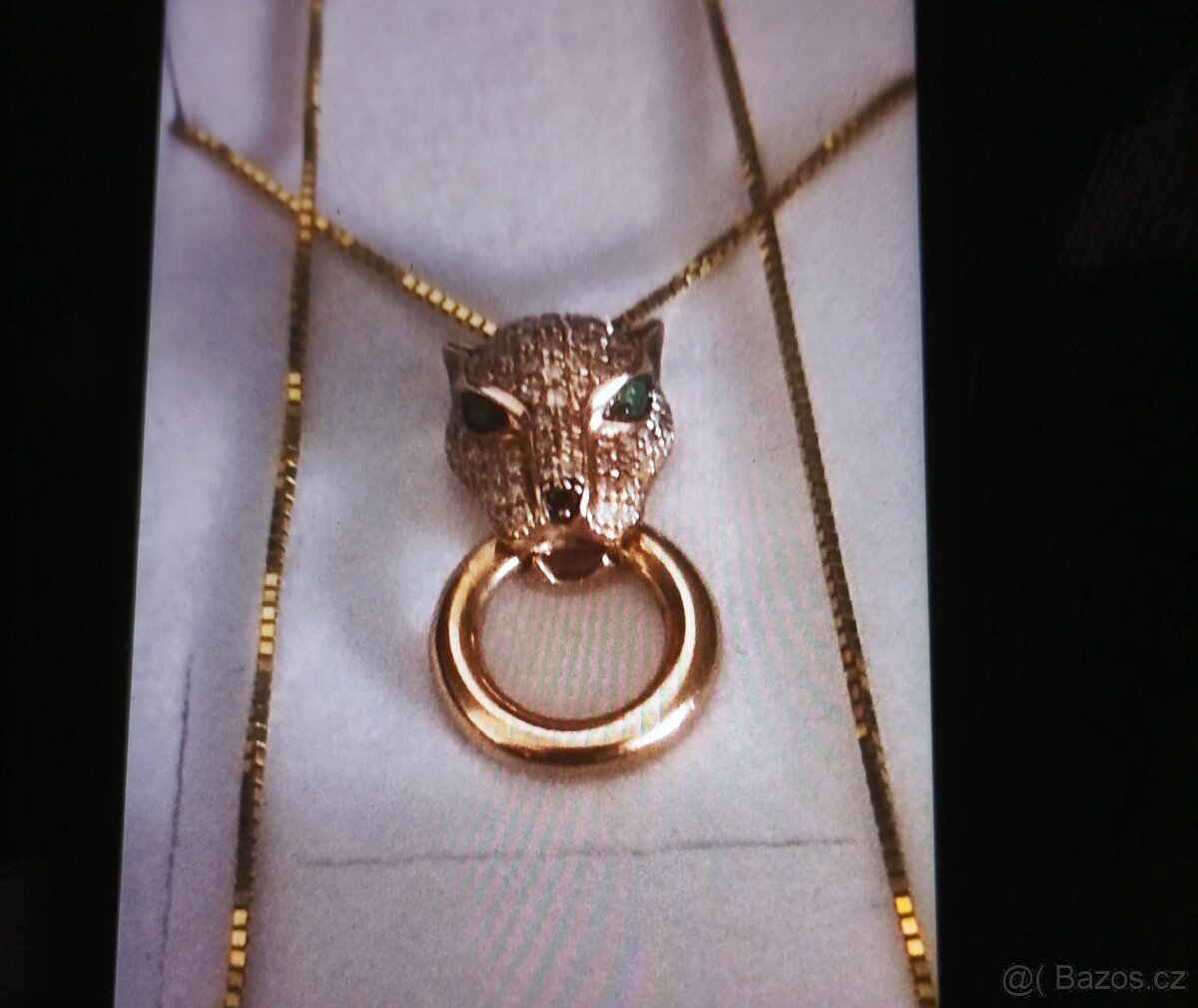 Zlatý řetízek s přívěskem Pantera - 3