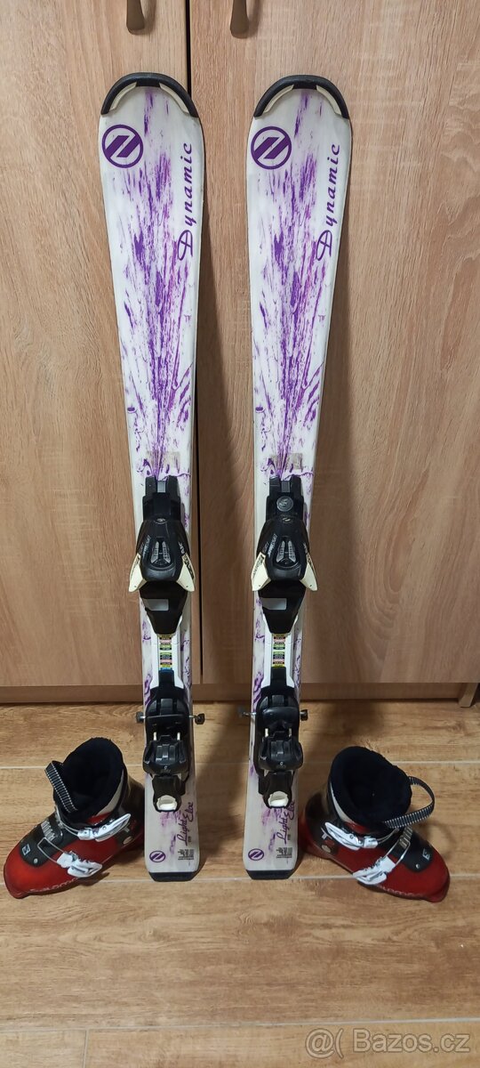 Dětské lyže DYNAMIC 110 + Lyžáky Salomon 20/20,5 - 3