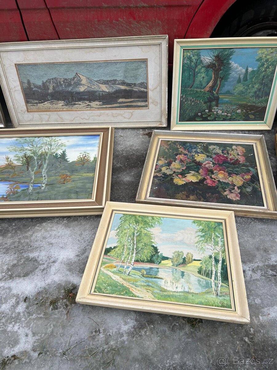 Staré obrazy a rámy - 3