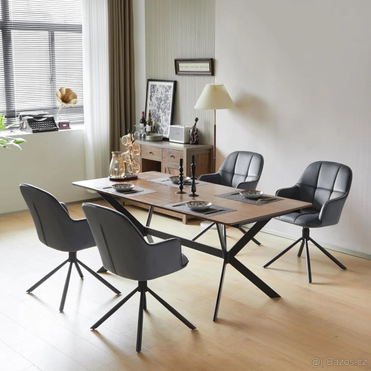 Sada 2 otočných jídelních židlí, Kuchyňské židle - 3