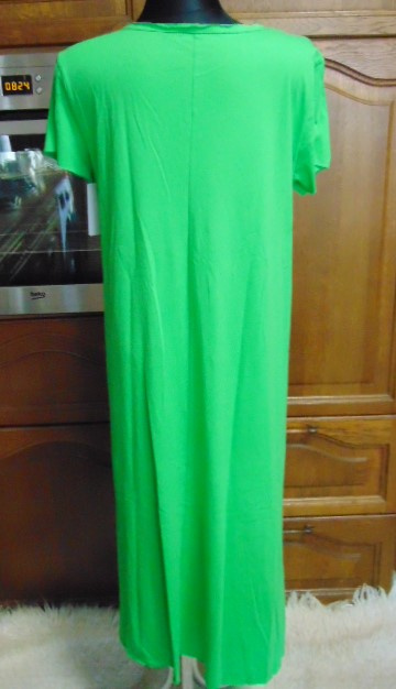 Zelené bavlněné dlouhé šaty - 3