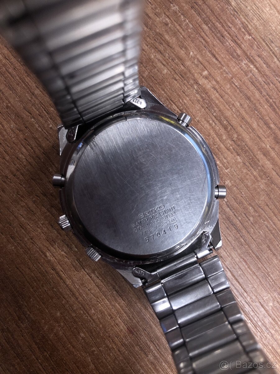 Seiko Chronograph 7T32-7C60 A0 Silver Dial - 3