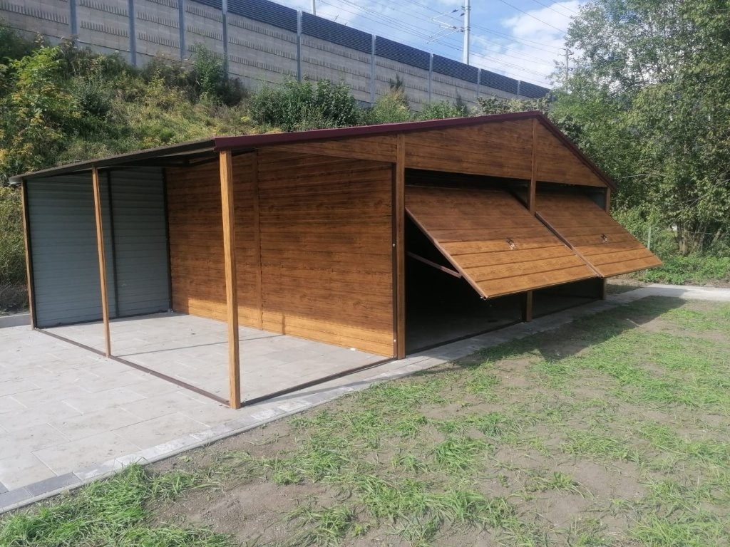 Plechová garáž 6x5+1m - 3