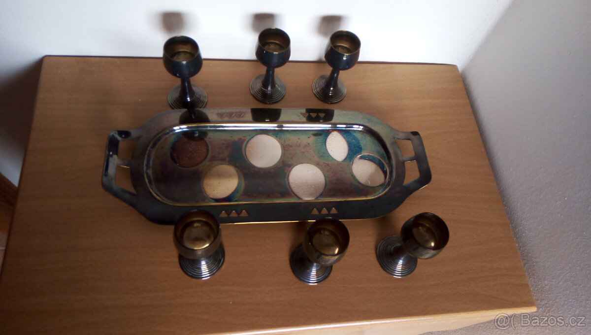 Likérová sada (tác + pohárky) - 3