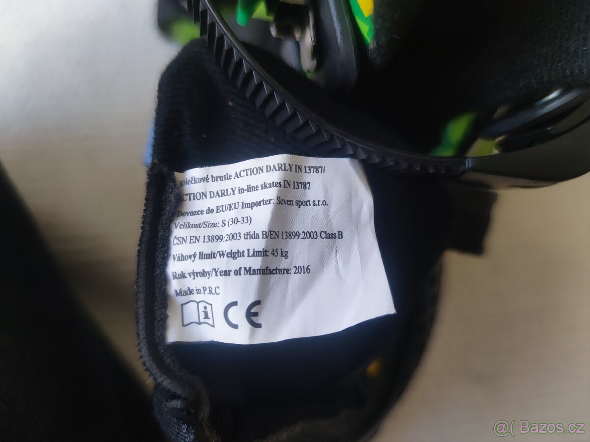 Dětská sada Action Darly Boy – brusle a helma - 3