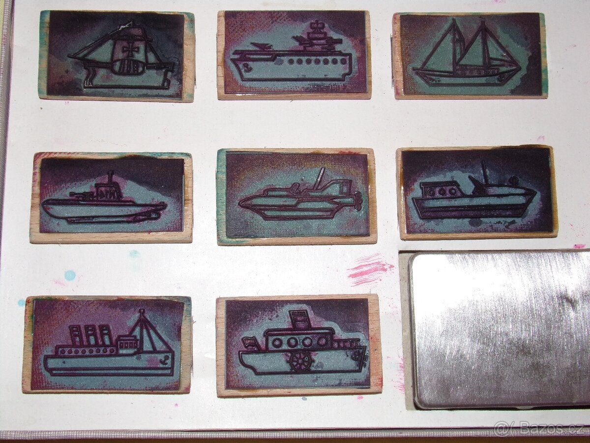Obrázková tiskárnička - RAZÍTKA LODĚ - pěkný stav - 3