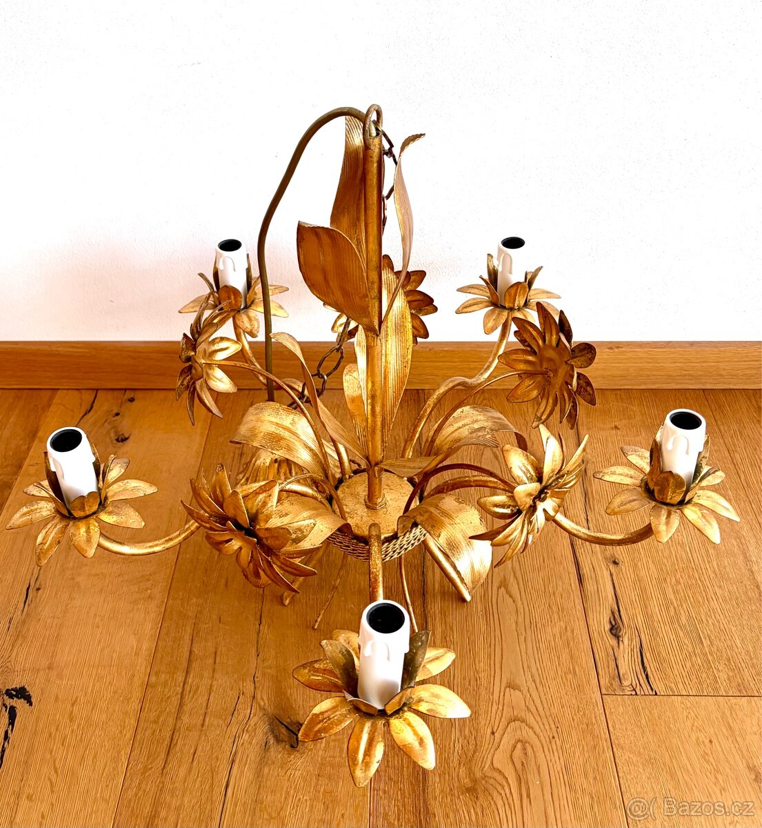 Starý romantický kovaný lustr - 3