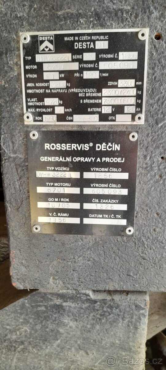 Vysokozdvižní vozík DESTA DVHM3222L - vynikající stav - 3