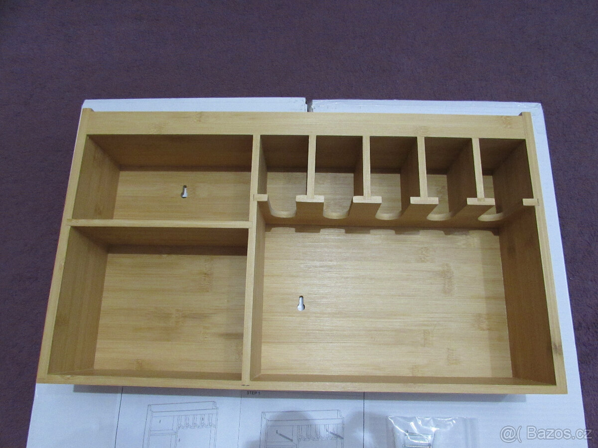 Dřevěný regál, organizér, držák, police, polička do dílny aj - 3