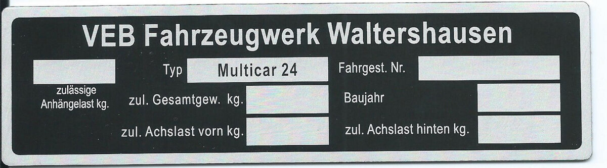 Štítky na Multicar, Wartburg, Trabant, IFA - 3