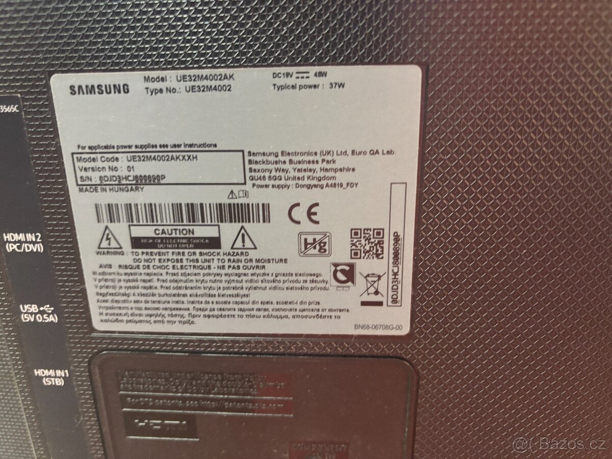 Prodám TV Samsung UE32M4002AK velikost 82cm - 3