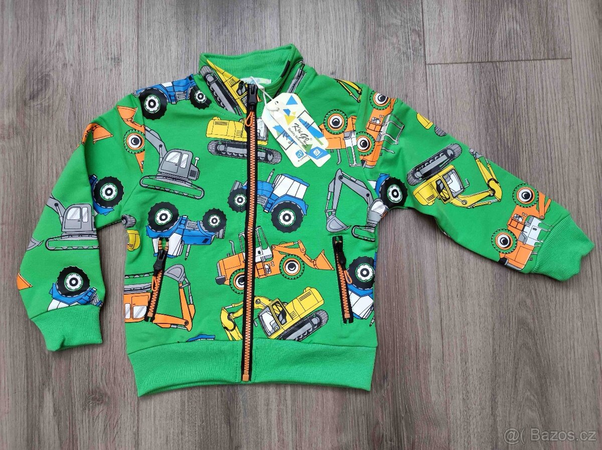 Chlapecká mikina slabá bagr traktor nová - 3