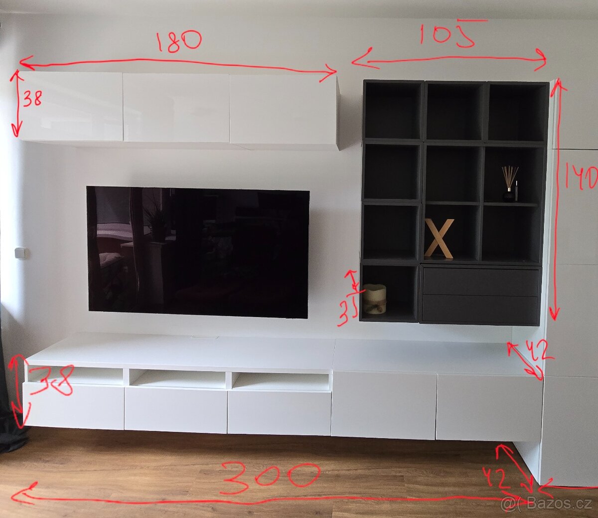 Obývací stěna Ikea (BESTÅ+Eket) - 3