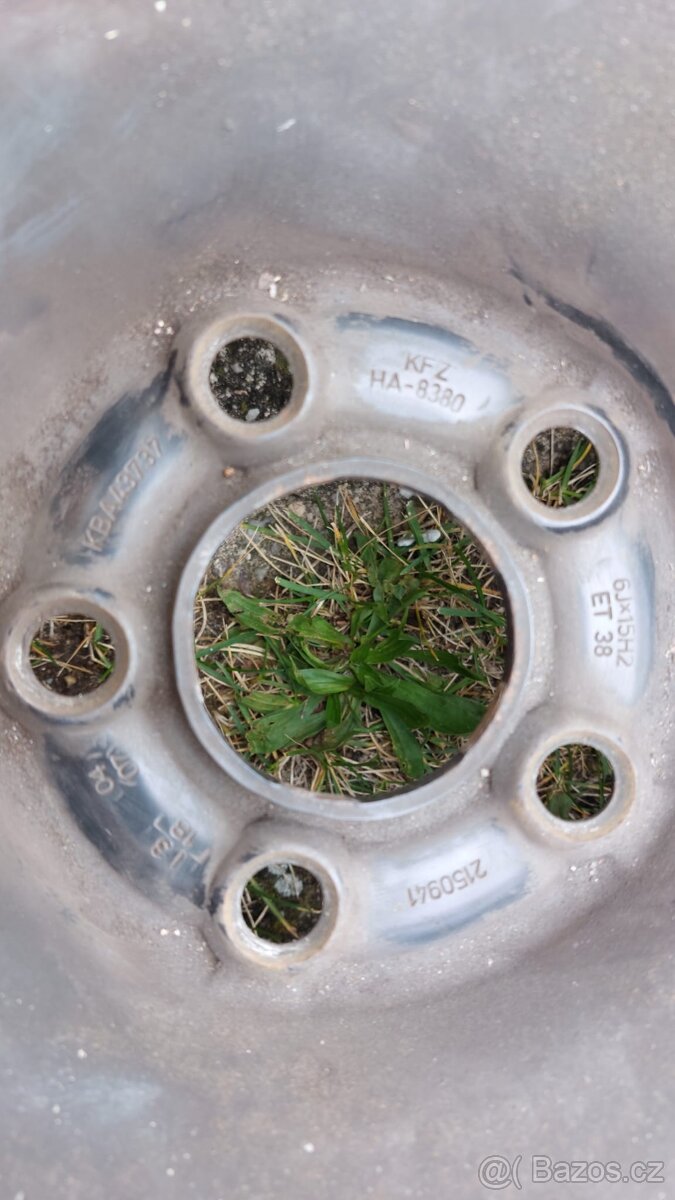 ocelové disky 6Jx15 H2 + pneu škoda Octavia - 3