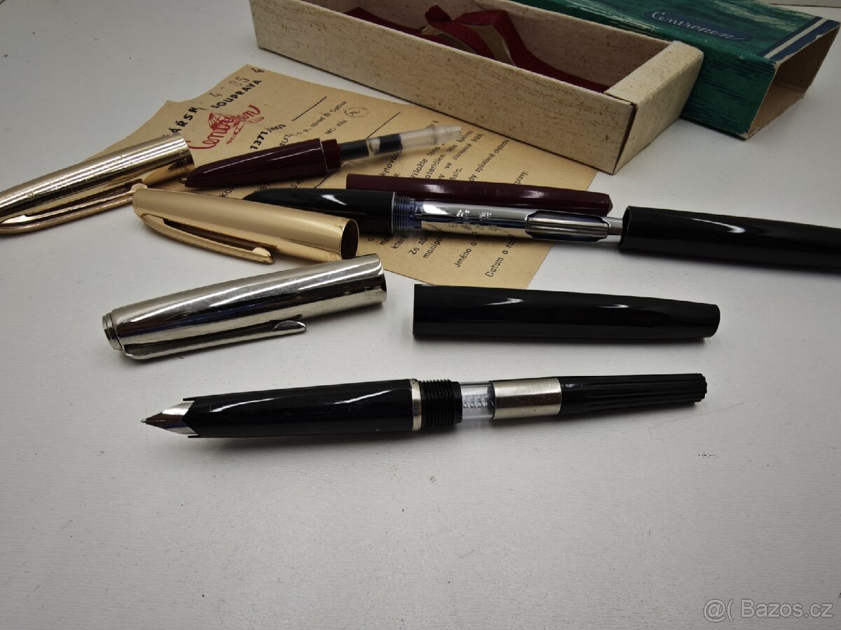 Staré psací pera včetně , původní krabičky - 3