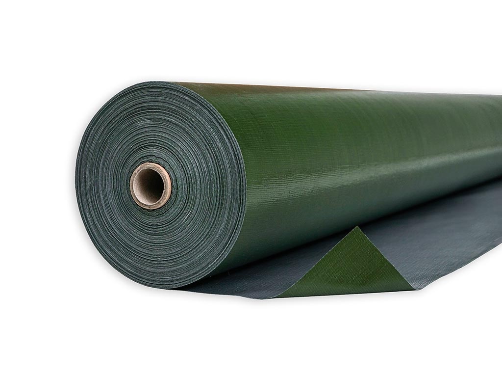 PE plachtovina v rolích zelená / šedá Kataro - 3