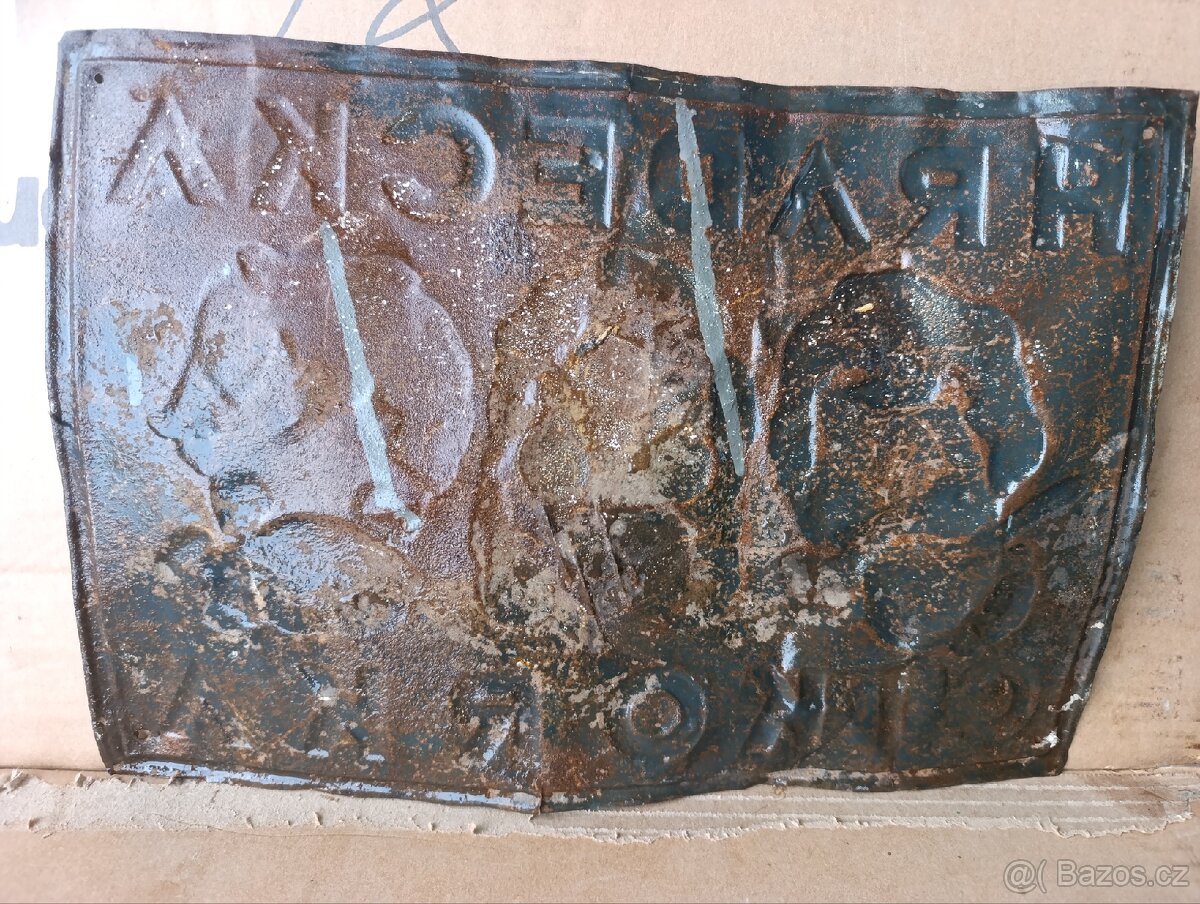 Stará plechová cedule - 3
