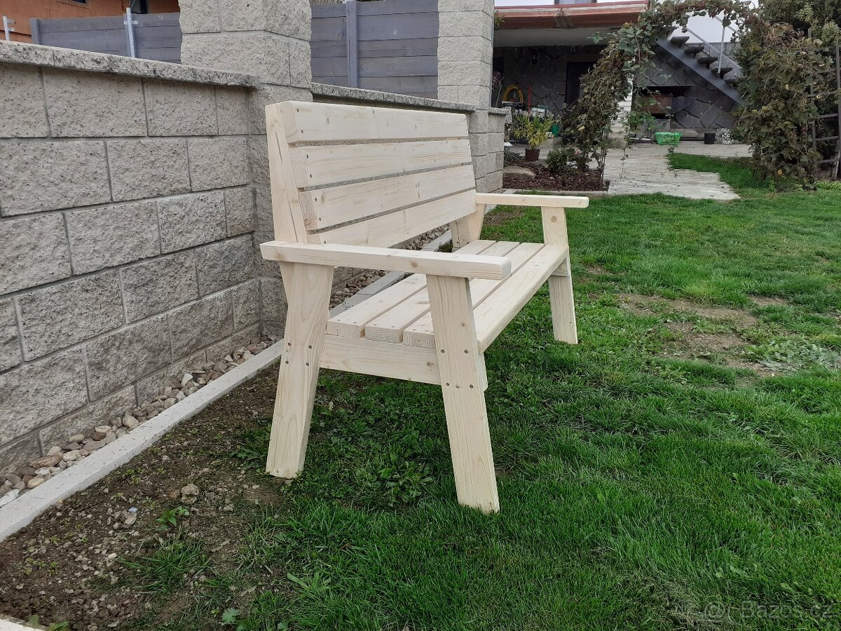 Lavice a stůl z masivu - 3