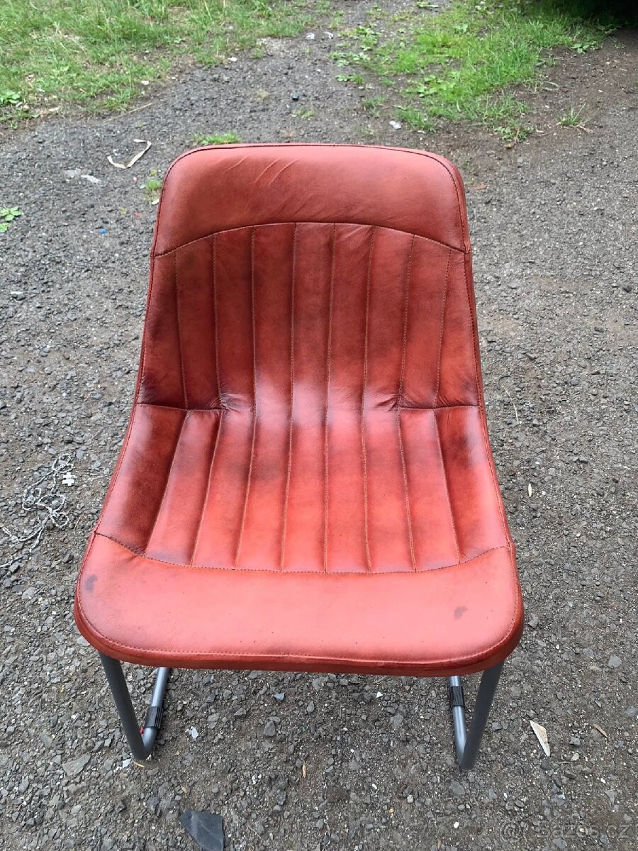 Nové kožené vintage židle - 3