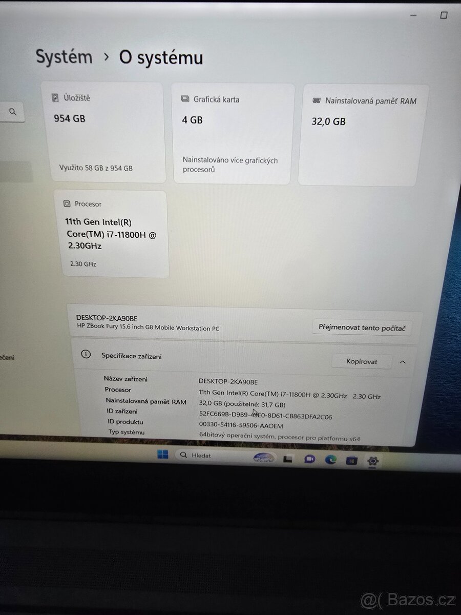 HP Zbook Fury 15,6 G8 - 3