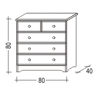 GAZEL komoda 2 ks - 3