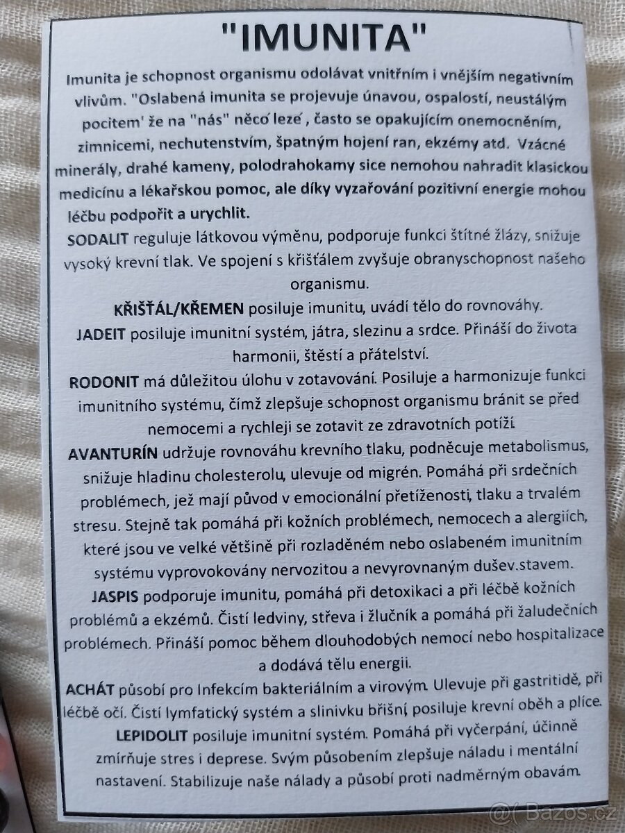 Minerální náramek "Imunita" - 3