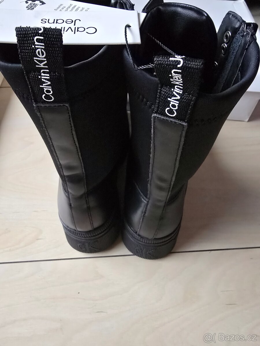 Dámské kotníkové boty polokozačky Calvin Klein - 3