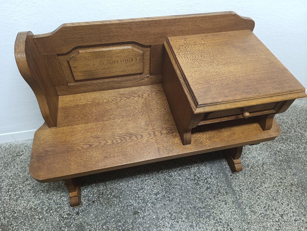 Rustikální botník / lavice, nábytek z masívu - 3