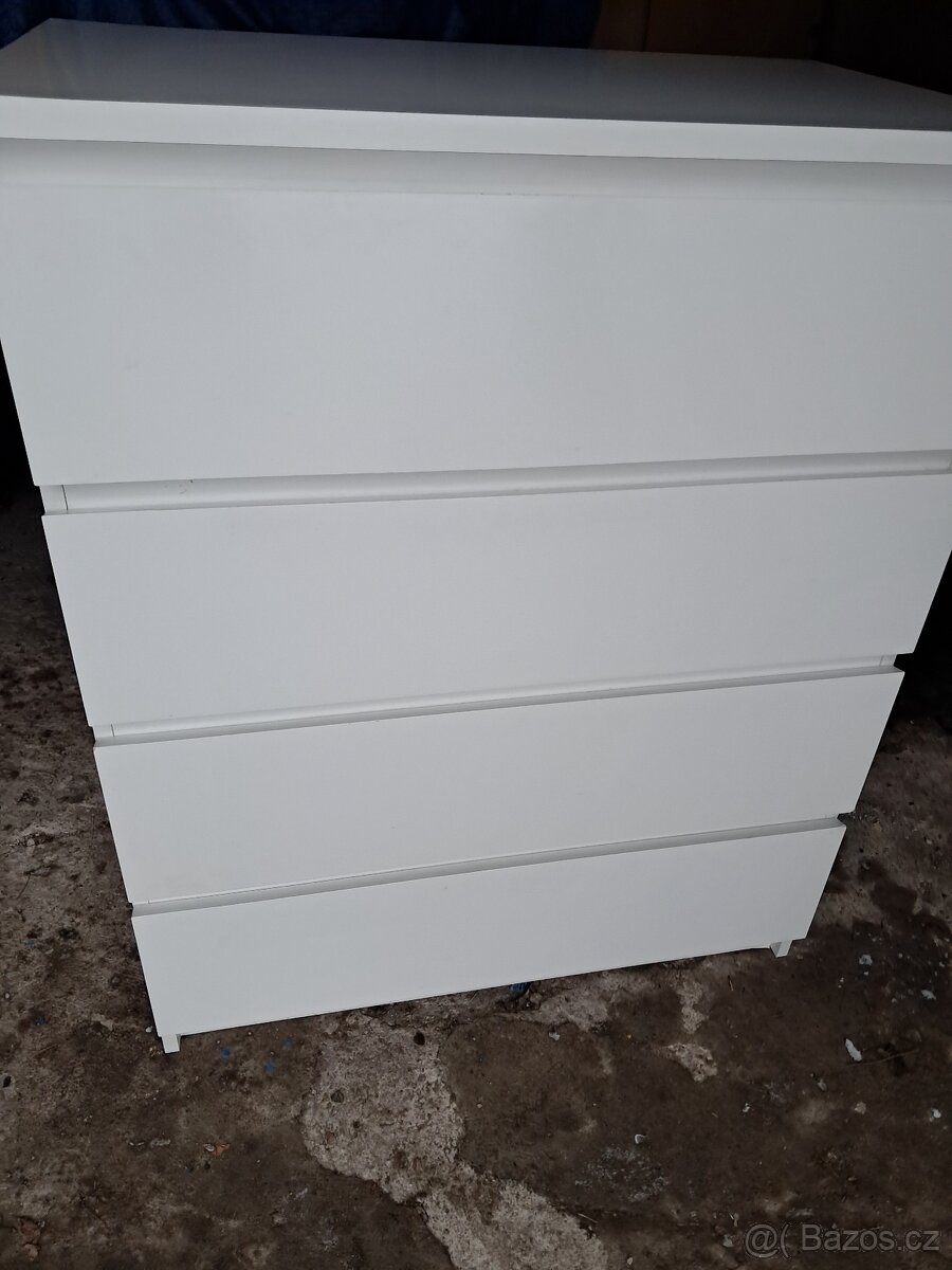 Ikea komoda Malm bílá 4 zásuvky - 3
