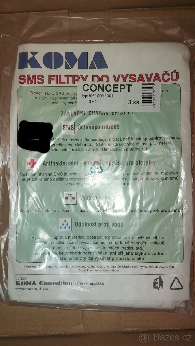 Prodám nerozbalené balení sáčků Eta, Concept, Electrolux, - 3