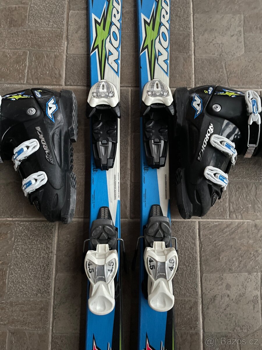 Lyže Nordica 130 cm + lyžáky Nordica 38-39 - 3