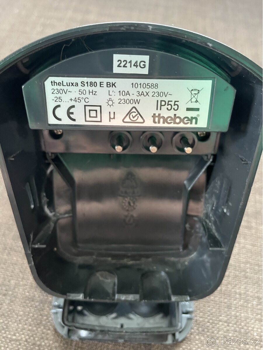 2 ks Pohybové čidlo Theben theLuxa S180 E BK, - 3