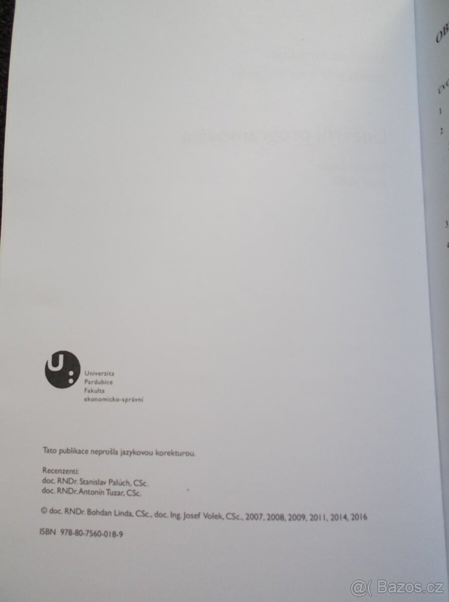 Lineární programování – Univerzita Pardubice - 3