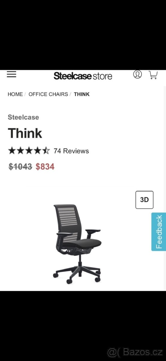 Steelcase think V1 /Kancelářská zidle @002 (OP 25.000) - 3