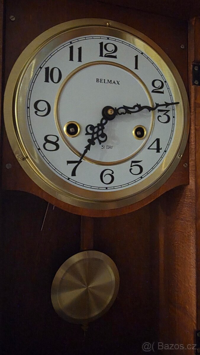 Belmax vintage nástěnné, kyvadlové hodiny - 3