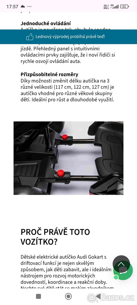 Drift elektrická motokára od 4 let - 3