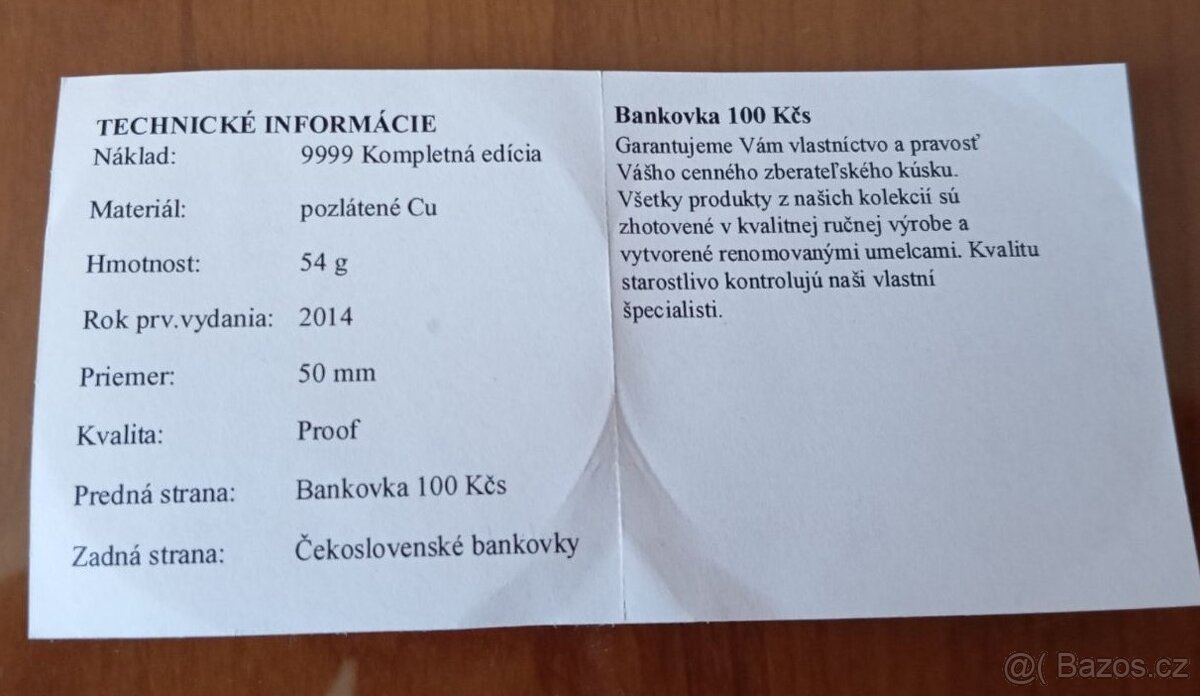 Prodám medailu -pamětní mincu - 3