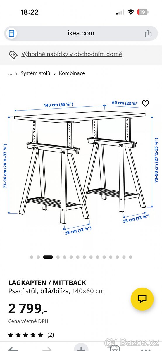 Psací stůl Ikea - 3