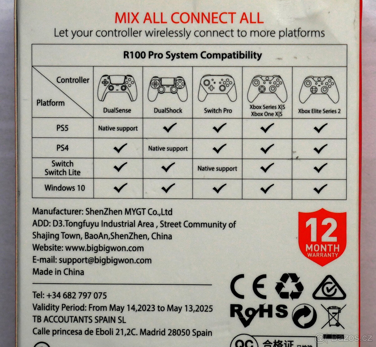 BIGBIG WON R100 PRO adaptér pro připojení různých gamepadů - 3