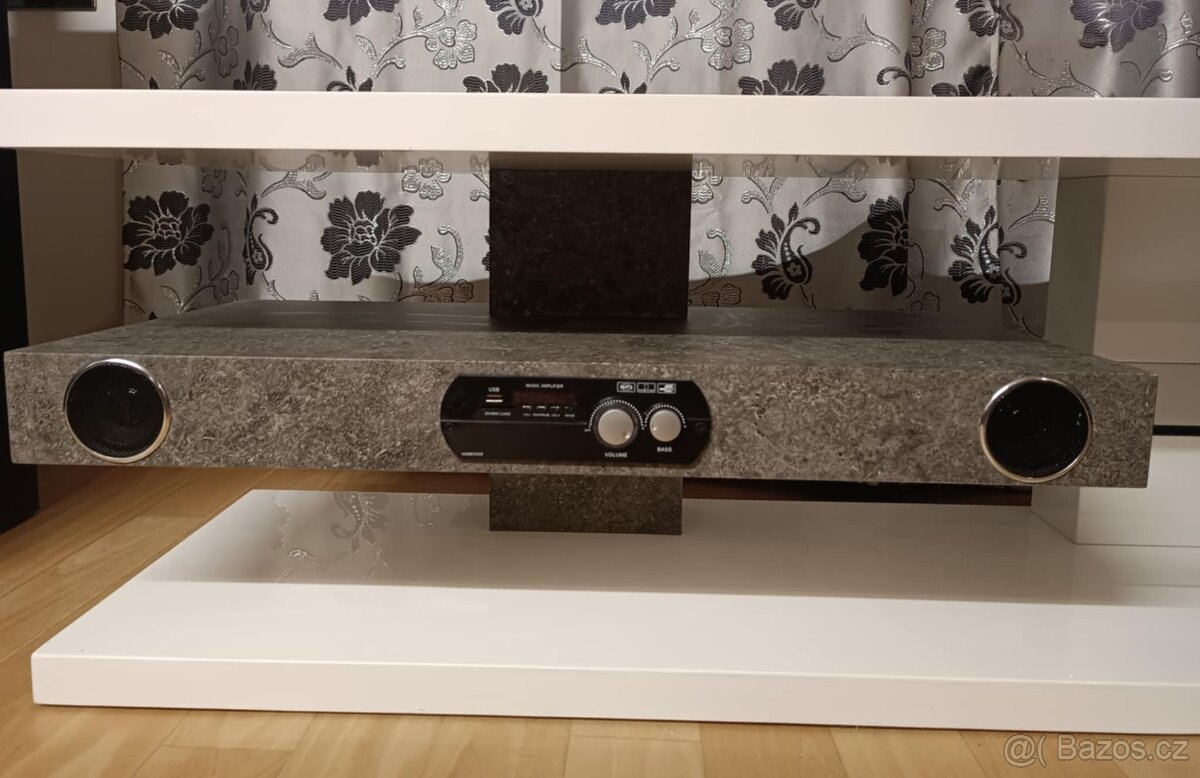 TV stolek bílý lesklý - 3