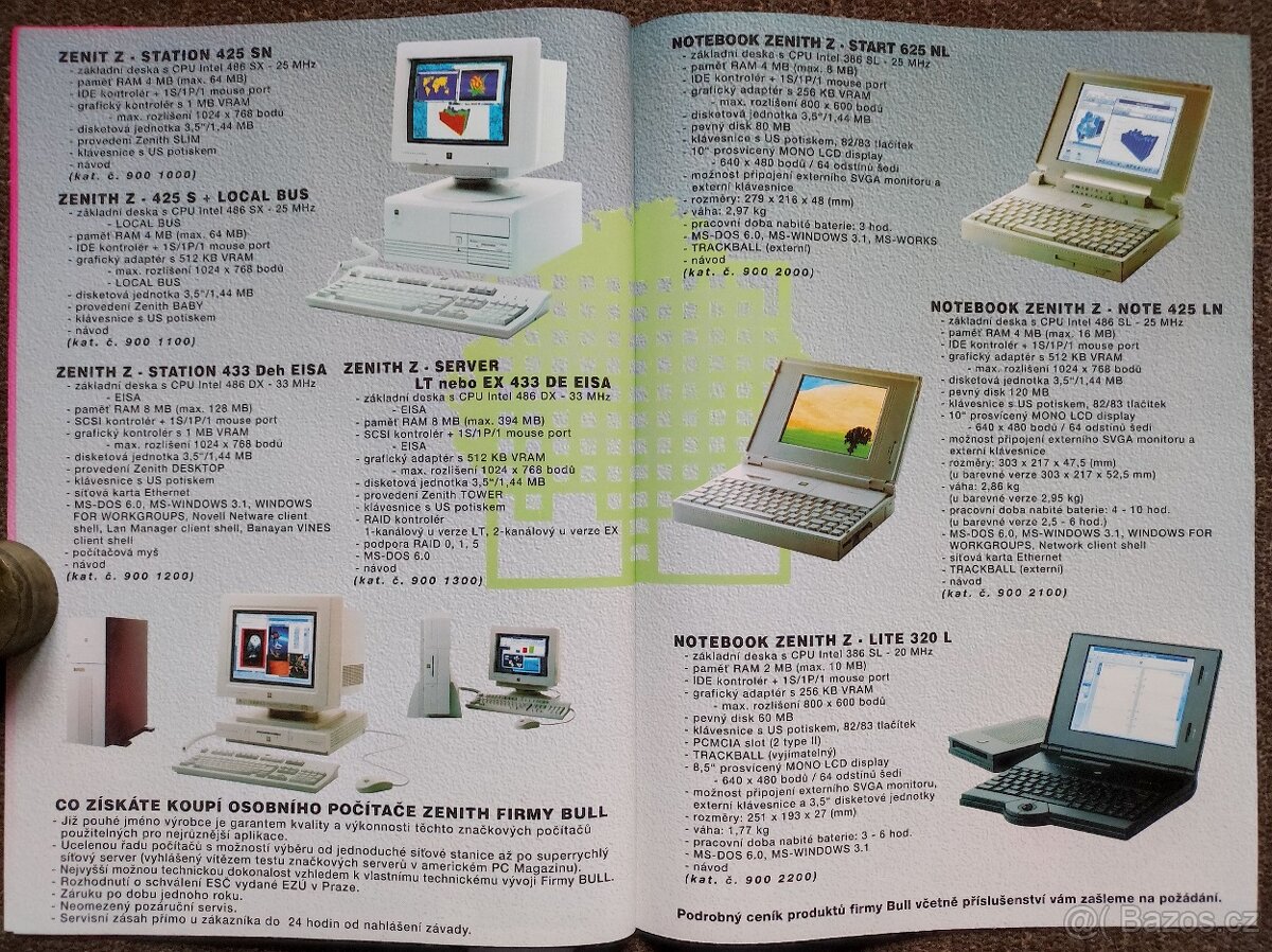 Počítačové nabídky 1. pol. 90 let HW SW Windows - 3