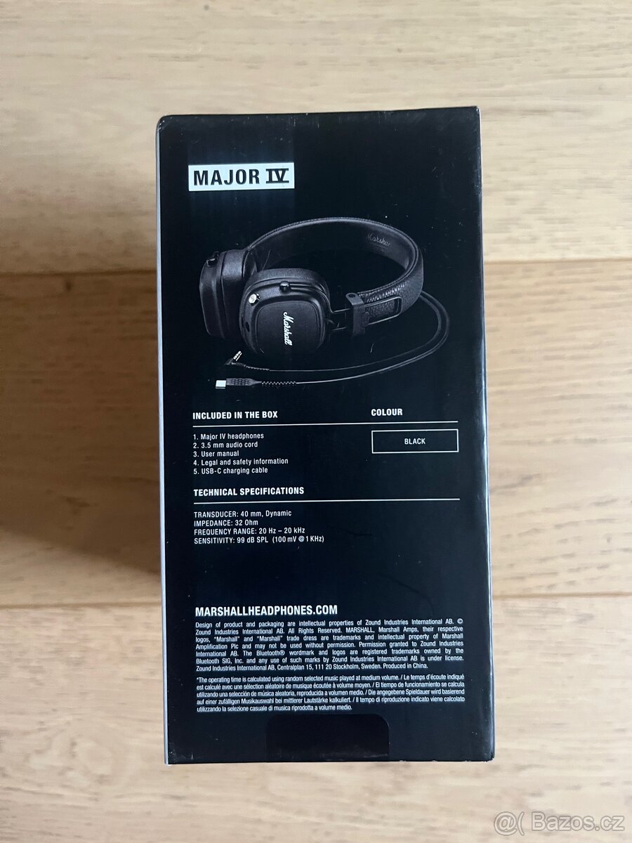 Sluchátka Marshall Major IV Bluetooth černá - 3