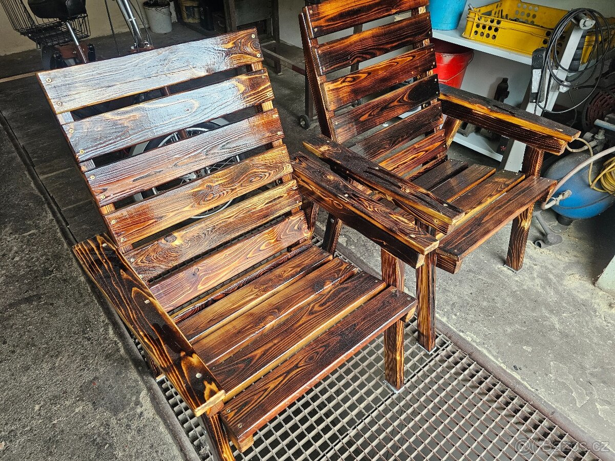 Nové opalované křesla - ruční výroba - 3