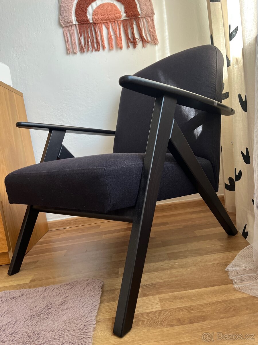 Černe stylove křeslo - 3