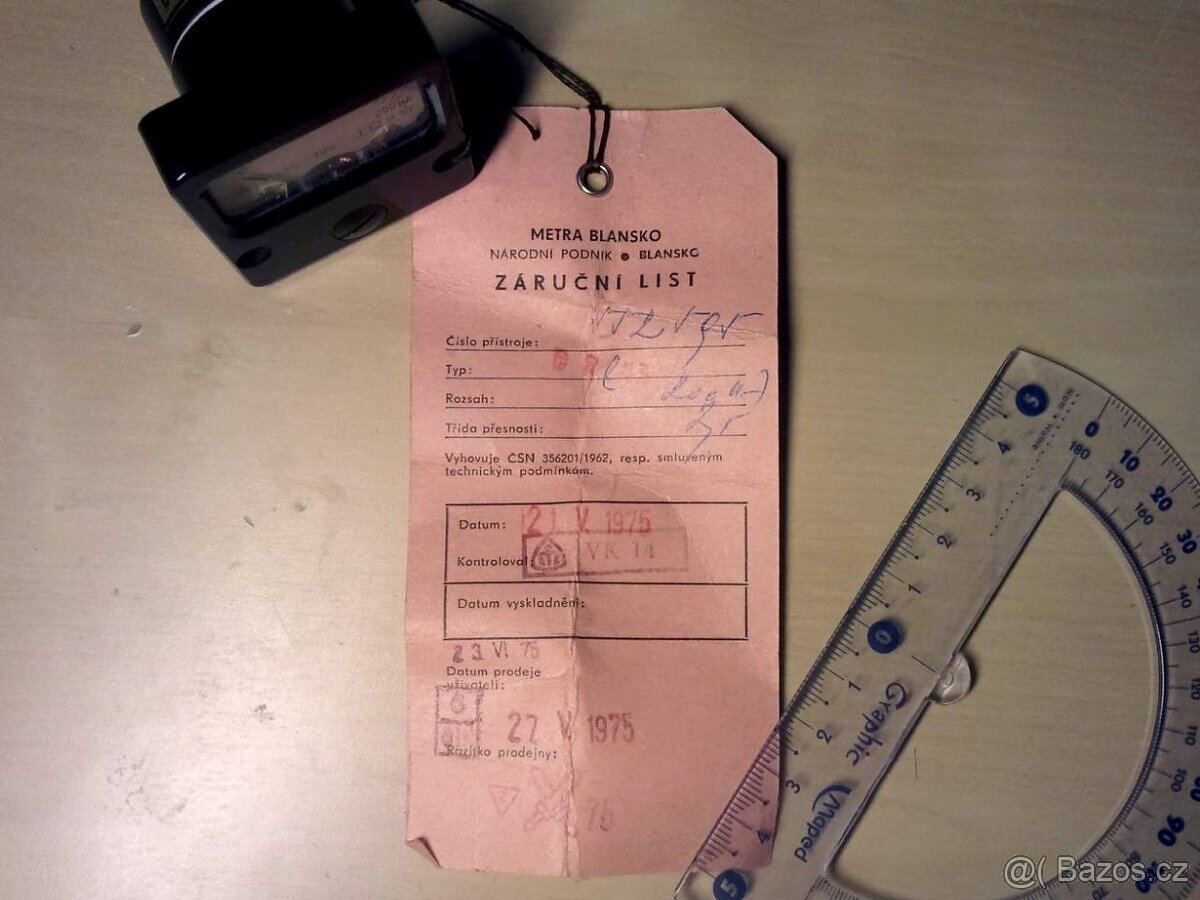 Retro panelový mikro-ampérmetr, Nový⭐ - 3