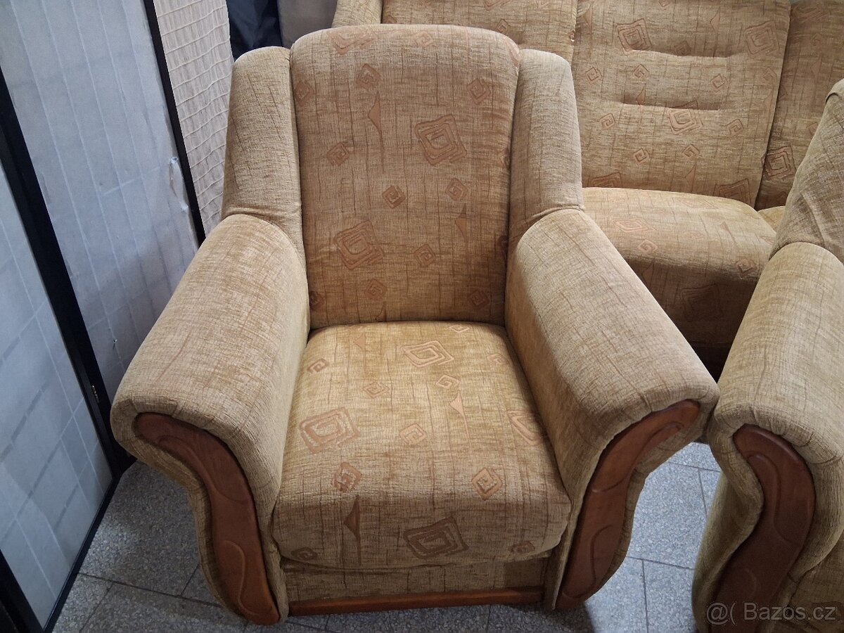 Sedaci souprava 3+1+1 rozkládací - 3