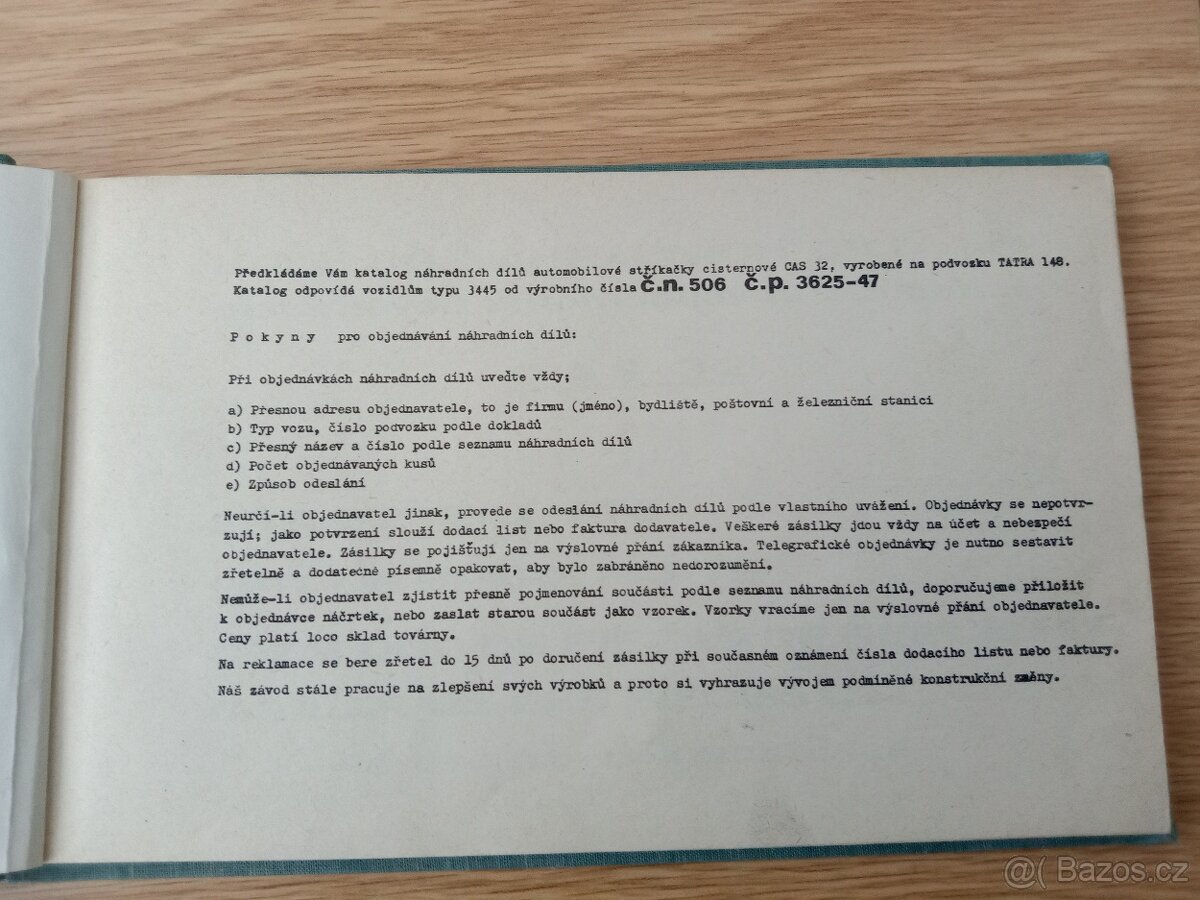 Katalog dílů CAS 32 - 3