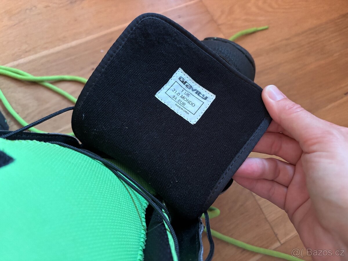 SNB boty Gravity, vel. 34, Micro Bla/Lime - 3